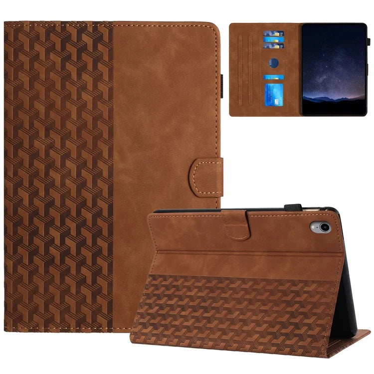 For iPad mini (2021) Anti-Scratch Case Building Block Imprinted Tablet Leather Cover
