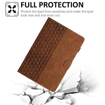 For iPad mini (2021) Anti-Scratch Case Building Block Imprinted Tablet Leather Cover