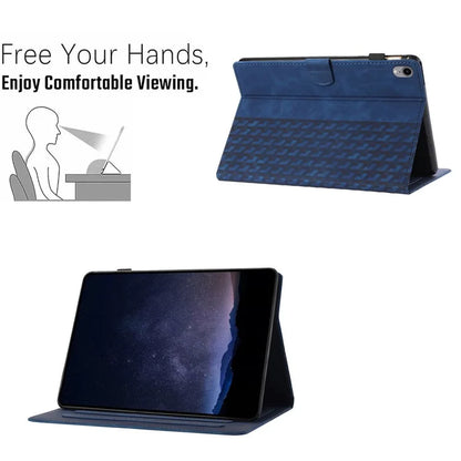 For iPad mini (2021) Anti-Scratch Case Building Block Imprinted Tablet Leather Cover