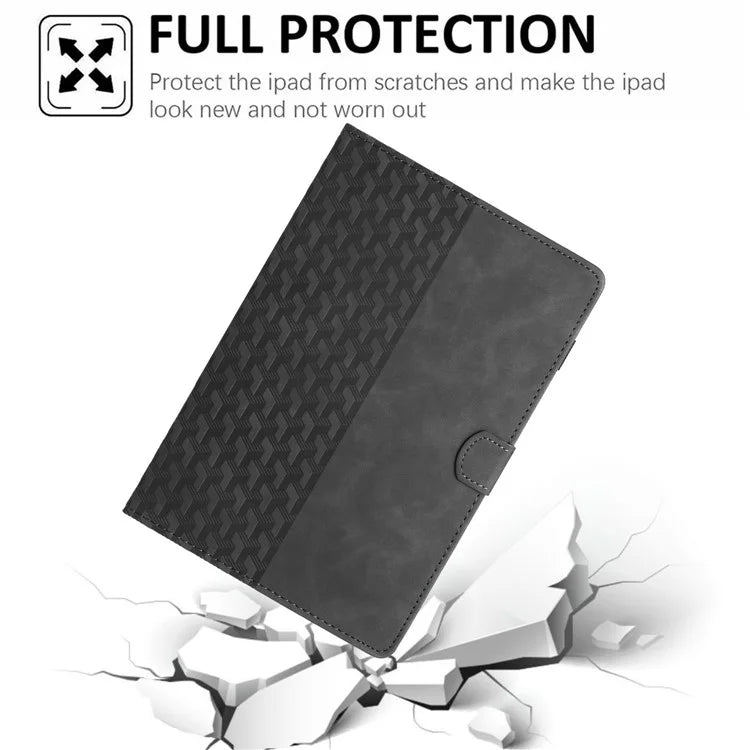 For iPad mini (2021) Anti-Scratch Case Building Block Imprinted Tablet Leather Cover