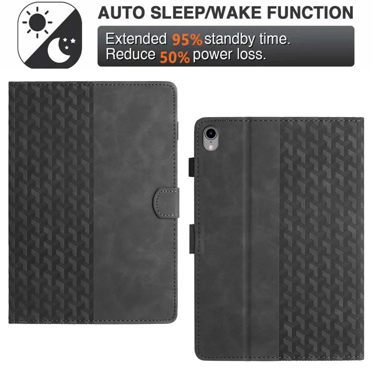 For iPad mini (2021) Anti-Scratch Case Building Block Imprinted Tablet Leather Cover