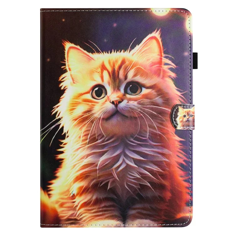 For iPad mini (2021) Card Holder Case Pattern Printing Horizontal Stand Tablet Leather Cover