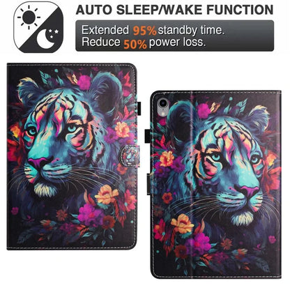 For iPad mini (2021) Card Holder Case Pattern Printing Horizontal Stand Tablet Leather Cover