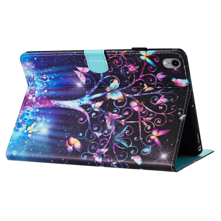 For iPad mini (2021) Card Holder Case Pattern Printing Horizontal Stand Tablet Leather Cover