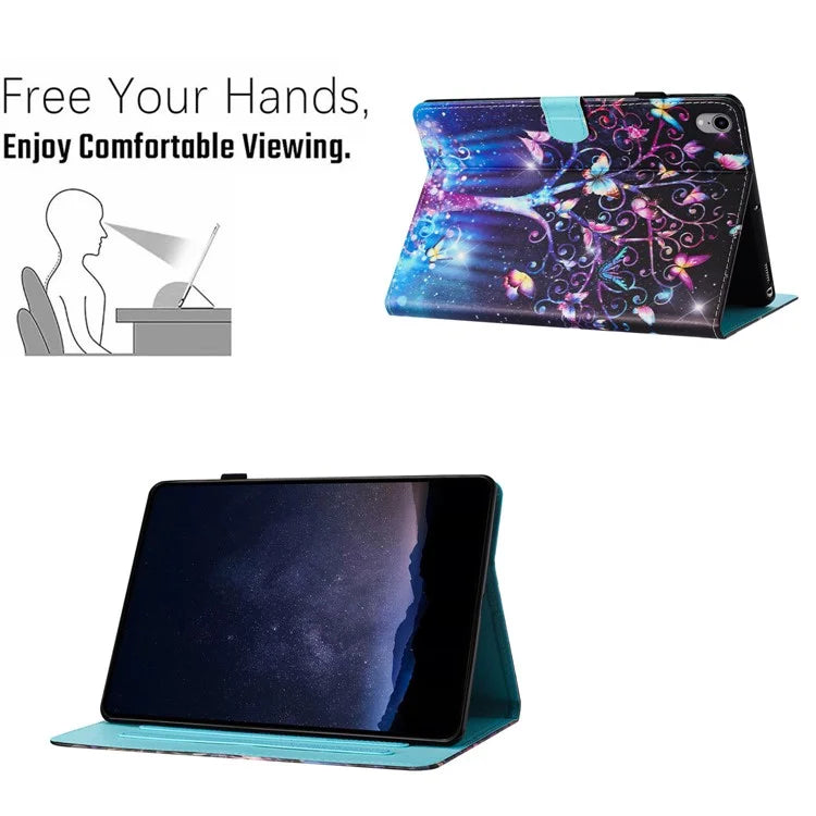 For iPad mini (2021) Card Holder Case Pattern Printing Horizontal Stand Tablet Leather Cover
