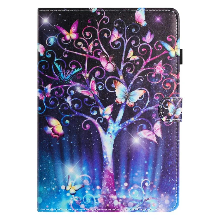 For iPad mini (2021) Card Holder Case Pattern Printing Horizontal Stand Tablet Leather Cover