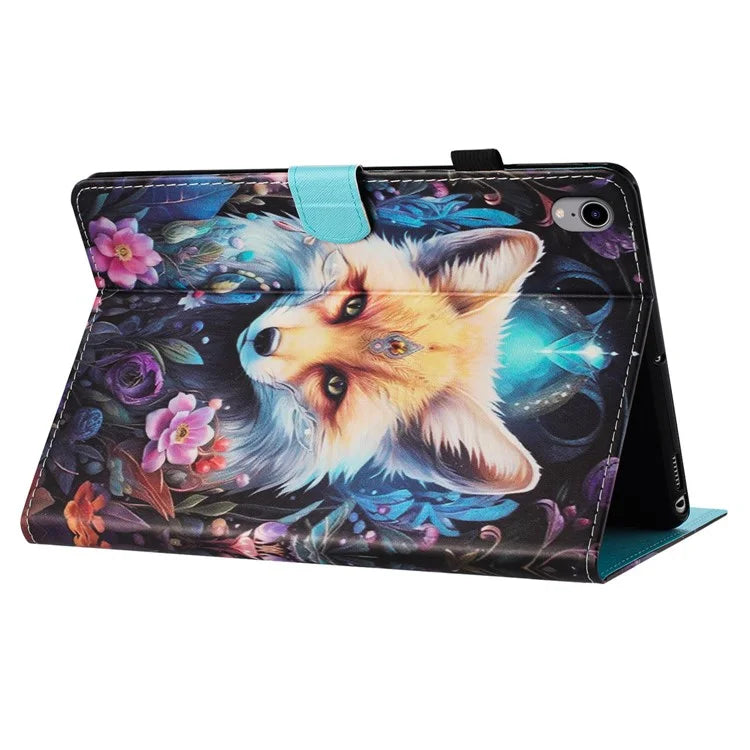 For iPad mini (2021) Card Holder Case Pattern Printing Horizontal Stand Tablet Leather Cover