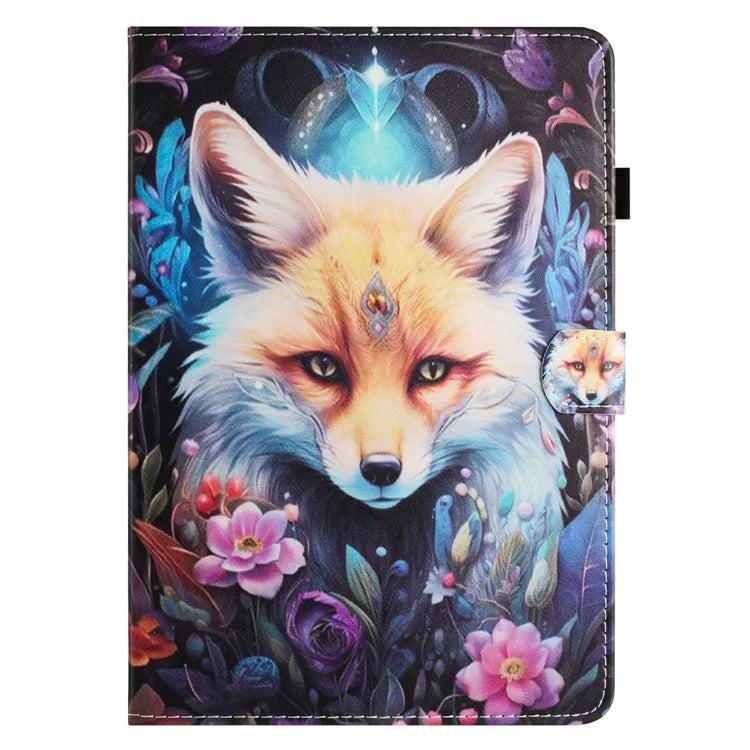 For iPad mini (2021) Card Holder Case Pattern Printing Horizontal Stand Tablet Leather Cover