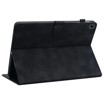 For Realme Pad Case Lily Flower PU Leather Card Slots Tablet Protective Cover