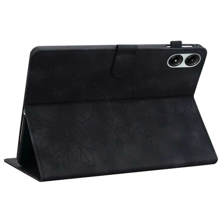 For Xiaomi Redmi Pad Pro / Redmi Pad Pro 5G / Poco Pad Shockproof Case Lily Flower Imprint Leather Tablet Cover