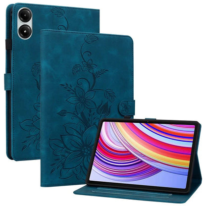 For Xiaomi Redmi Pad Pro / Redmi Pad Pro 5G / Poco Pad Shockproof Case Lily Flower Imprint Leather Tablet Cover