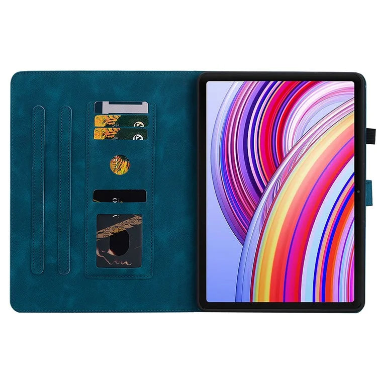 For Xiaomi Redmi Pad Pro / Redmi Pad Pro 5G / Poco Pad Shockproof Case Lily Flower Imprint Leather Tablet Cover