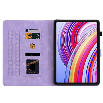 For Xiaomi Redmi Pad Pro / Redmi Pad Pro 5G / Poco Pad Shockproof Case Lily Flower Imprint Leather Tablet Cover