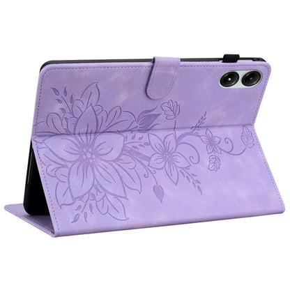 For Xiaomi Redmi Pad Pro / Redmi Pad Pro 5G / Poco Pad Shockproof Case Lily Flower Imprint Leather Tablet Cover