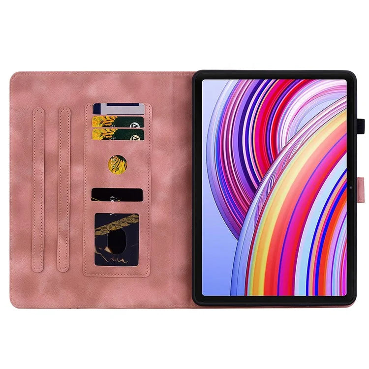 For Xiaomi Redmi Pad Pro / Redmi Pad Pro 5G / Poco Pad Shockproof Case Lily Flower Imprint Leather Tablet Cover