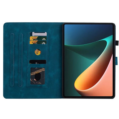 For Xiaomi Pad 5 / Pad 5 Pro Case Lily Flower Imprint PU Leather Stand Tablet Shell