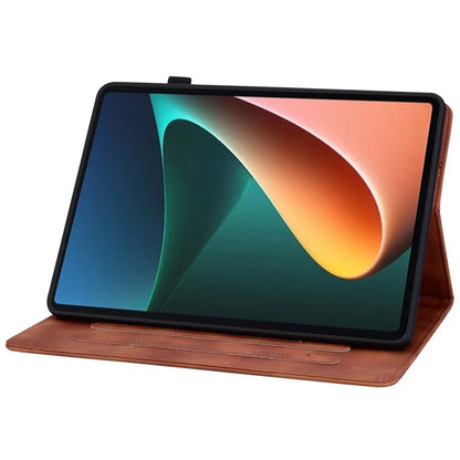 For Xiaomi Pad 5 / Pad 5 Pro Case Lily Flower Imprint PU Leather Stand Tablet Shell