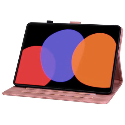 For Xiaomi Pad 6 / Pad 6 Pro Case Stand PU Leather Card Holder Tablet Cover Lily Flower Design