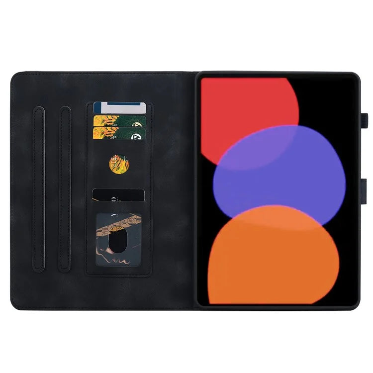 For Xiaomi Pad 6 / Pad 6 Pro Case Stand PU Leather Card Holder Tablet Cover Lily Flower Design