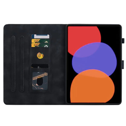 For Xiaomi Pad 6 / Pad 6 Pro Case Stand PU Leather Card Holder Tablet Cover Lily Flower Design