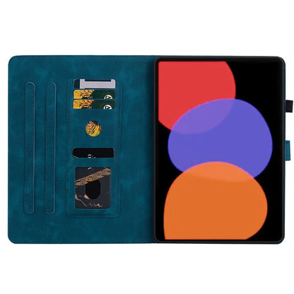 For Xiaomi Pad 6 / Pad 6 Pro Case Stand PU Leather Card Holder Tablet Cover Lily Flower Design