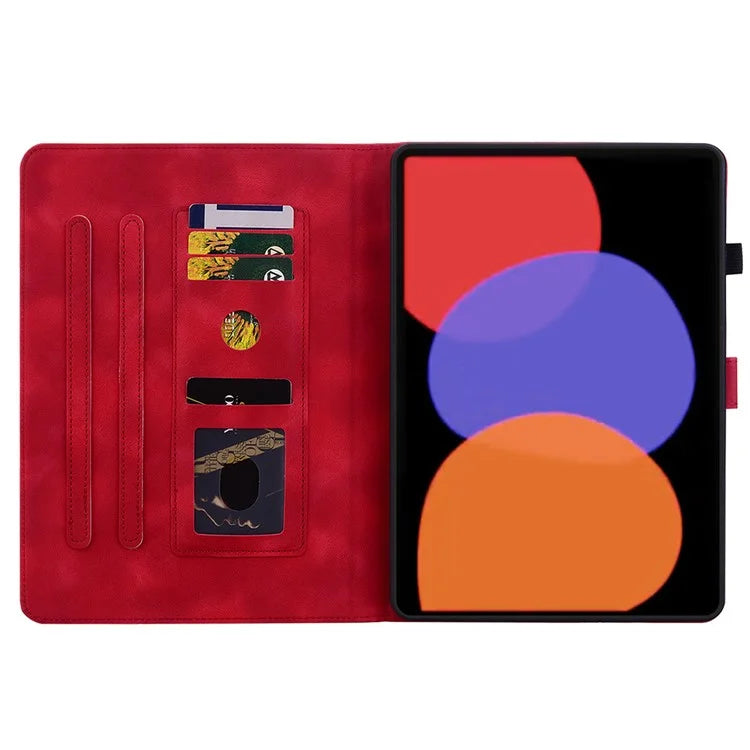 For Xiaomi Pad 6 / Pad 6 Pro Case Stand PU Leather Card Holder Tablet Cover Lily Flower Design