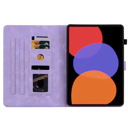 For Xiaomi Pad 6 / Pad 6 Pro Case Stand PU Leather Card Holder Tablet Cover Lily Flower Design