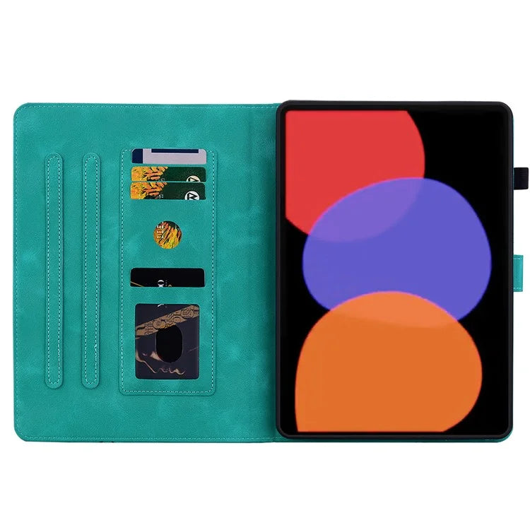 For Xiaomi Pad 6 / Pad 6 Pro Case Stand PU Leather Card Holder Tablet Cover Lily Flower Design