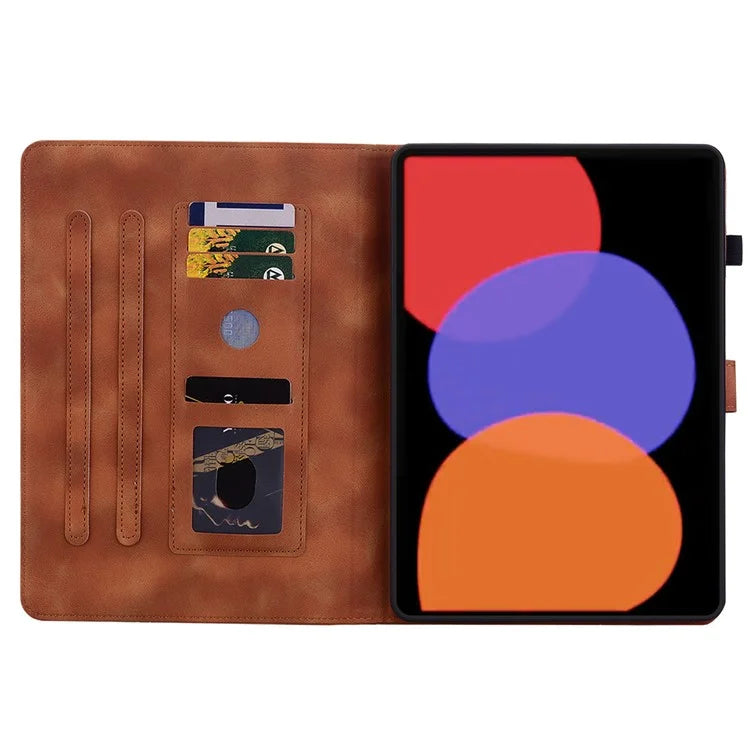 For Xiaomi Pad 6 / Pad 6 Pro Case Stand PU Leather Card Holder Tablet Cover Lily Flower Design