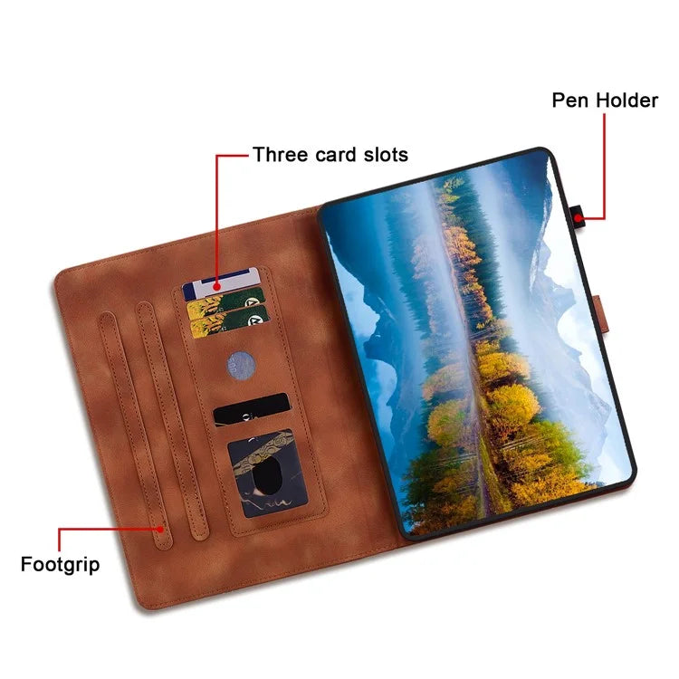 For Xiaomi Pad 6 / Pad 6 Pro Case Stand PU Leather Card Holder Tablet Cover Lily Flower Design