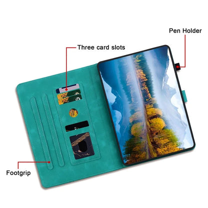 For Xiaomi Redmi Pad SE Lily Flower Case PU Leather Tablet Folio Shell Cover with Card Holder