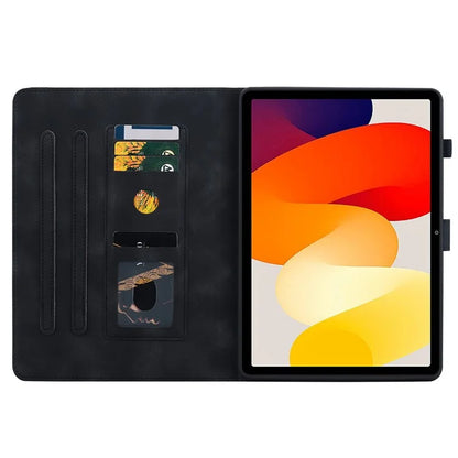 For Xiaomi Redmi Pad SE Lily Flower Case PU Leather Tablet Folio Shell Cover with Card Holder