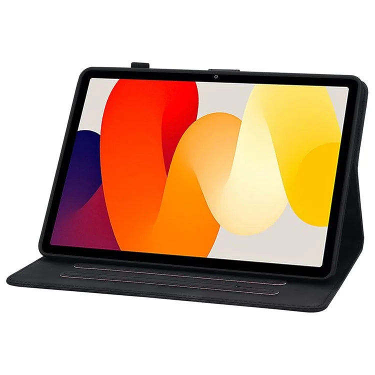 For Xiaomi Redmi Pad SE Lily Flower Case PU Leather Tablet Folio Shell Cover with Card Holder