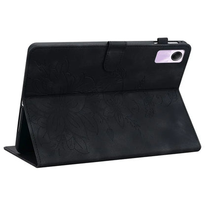 For Xiaomi Redmi Pad SE Lily Flower Case PU Leather Tablet Folio Shell Cover with Card Holder