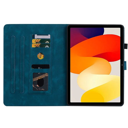 For Xiaomi Redmi Pad SE Lily Flower Case PU Leather Tablet Folio Shell Cover with Card Holder