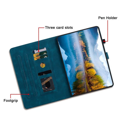 For Xiaomi Redmi Pad SE Lily Flower Case PU Leather Tablet Folio Shell Cover with Card Holder