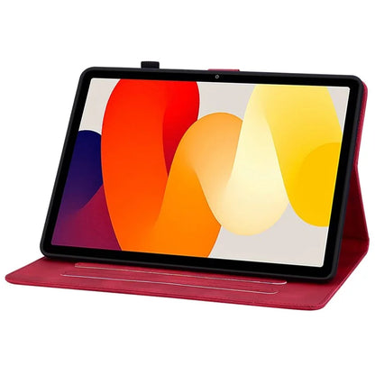 For Xiaomi Redmi Pad SE Lily Flower Case PU Leather Tablet Folio Shell Cover with Card Holder