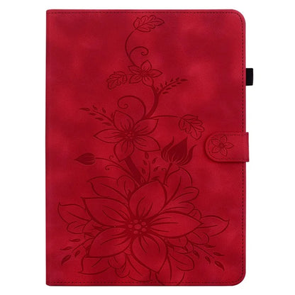 For Xiaomi Redmi Pad SE Lily Flower Case PU Leather Tablet Folio Shell Cover with Card Holder