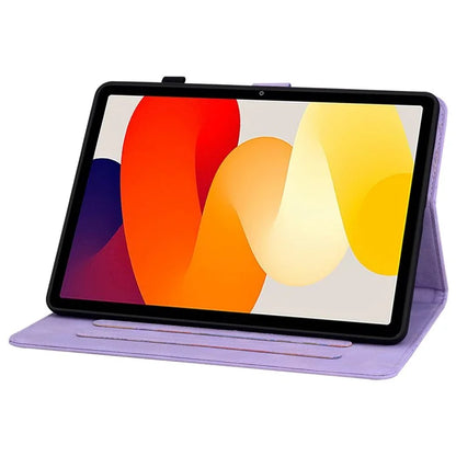 For Xiaomi Redmi Pad SE Lily Flower Case PU Leather Tablet Folio Shell Cover with Card Holder