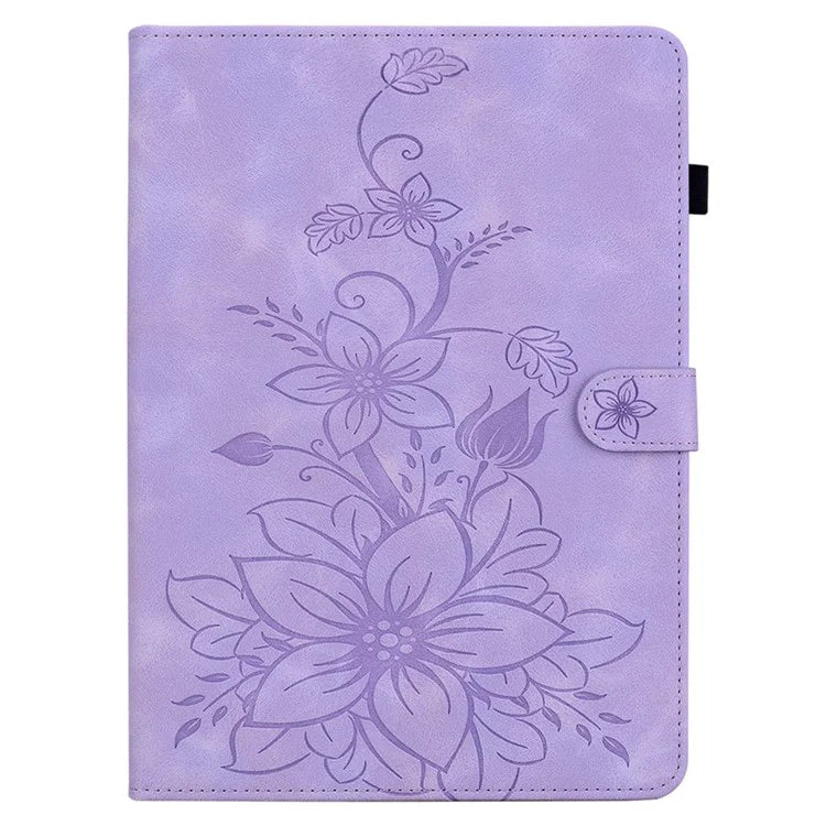 For Xiaomi Redmi Pad SE Lily Flower Case PU Leather Tablet Folio Shell Cover with Card Holder