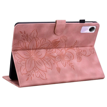 For Xiaomi Redmi Pad SE Lily Flower Case PU Leather Tablet Folio Shell Cover with Card Holder