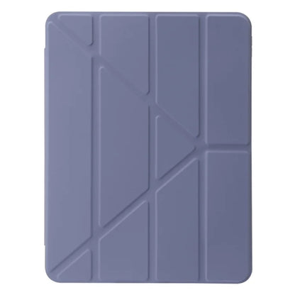 For iPad Air 13 (2024) Cover PU Leather Origami Stand Clear Tablet Shell