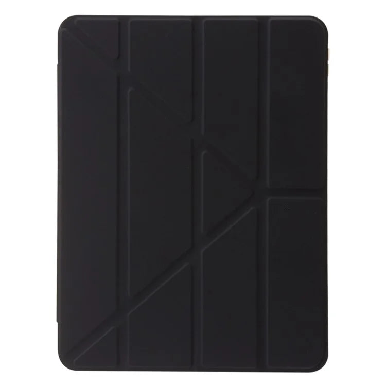 For iPad Air 13 (2024) Cover PU Leather Origami Stand Clear Tablet Shell