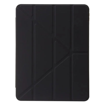 For iPad Air 13 (2024) Cover PU Leather Origami Stand Clear Tablet Shell