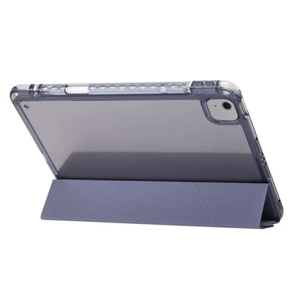 For iPad Air 13 (2024) Cover PU Leather Origami Stand Clear Tablet Shellish Green