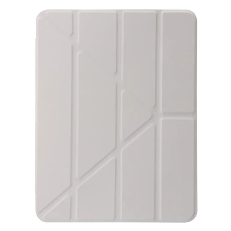 For iPad Air 13 (2024) Cover PU Leather Origami Stand Clear Tablet Shell