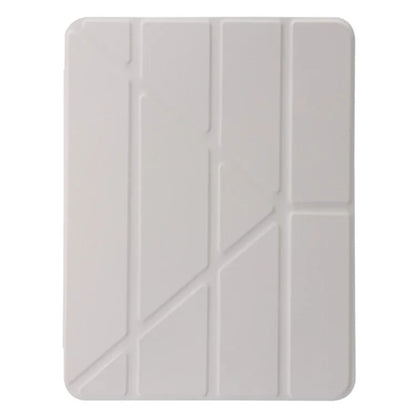 For iPad Air 13 (2024) Cover PU Leather Origami Stand Clear Tablet Shell