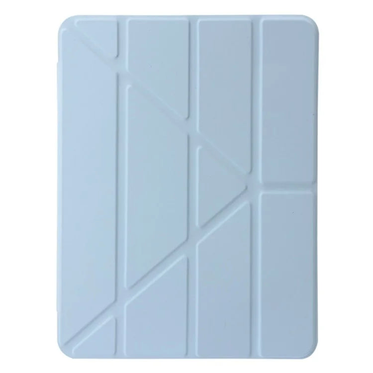 For iPad Air 13 (2024) Cover PU Leather Origami Stand Clear Tablet Shell