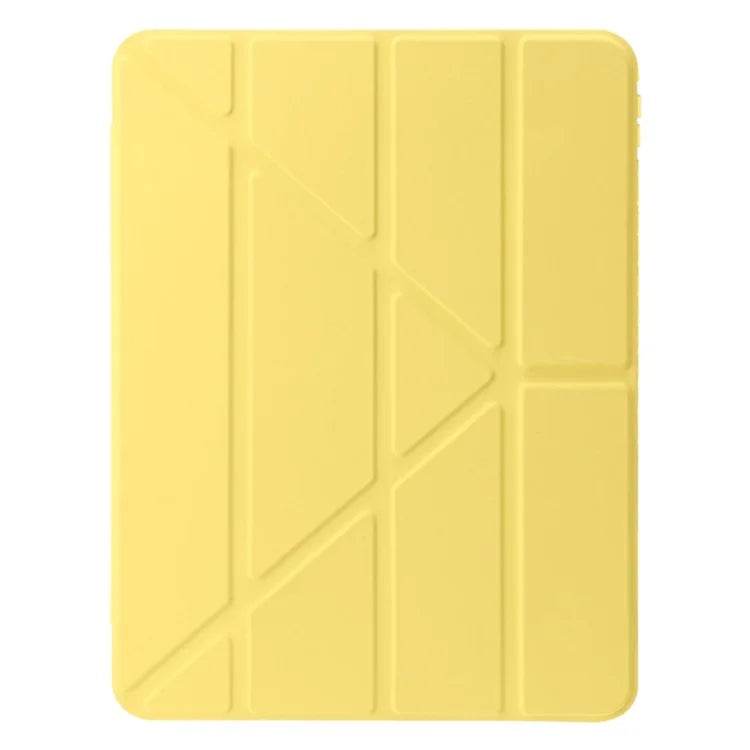 For iPad Air 13 (2024) Cover PU Leather Origami Stand Clear Tablet Shell