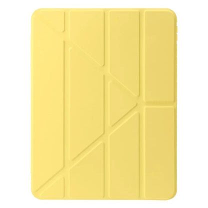 For iPad Air 13 (2024) Cover PU Leather Origami Stand Clear Tablet Shell